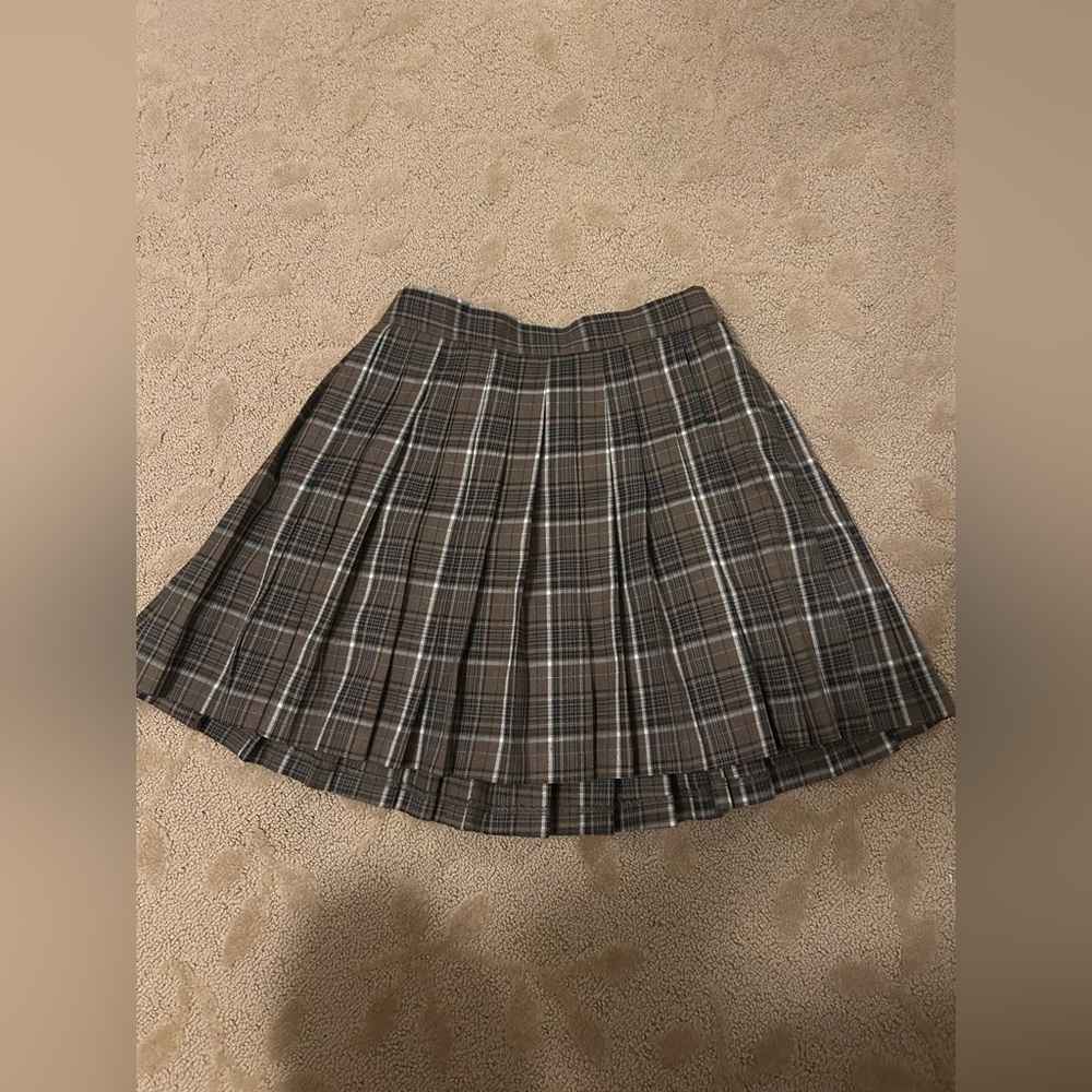 Plaid Brown Skirt